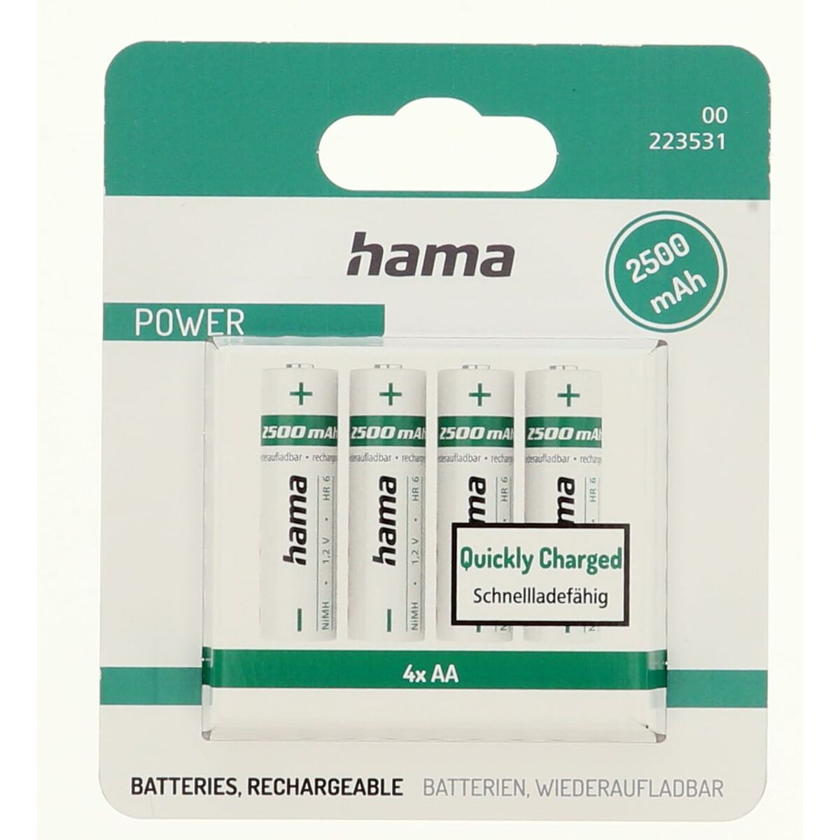 Pilas Recargables Hama 00223531 2500 mAh 1,2 V AA (4 Unidades)