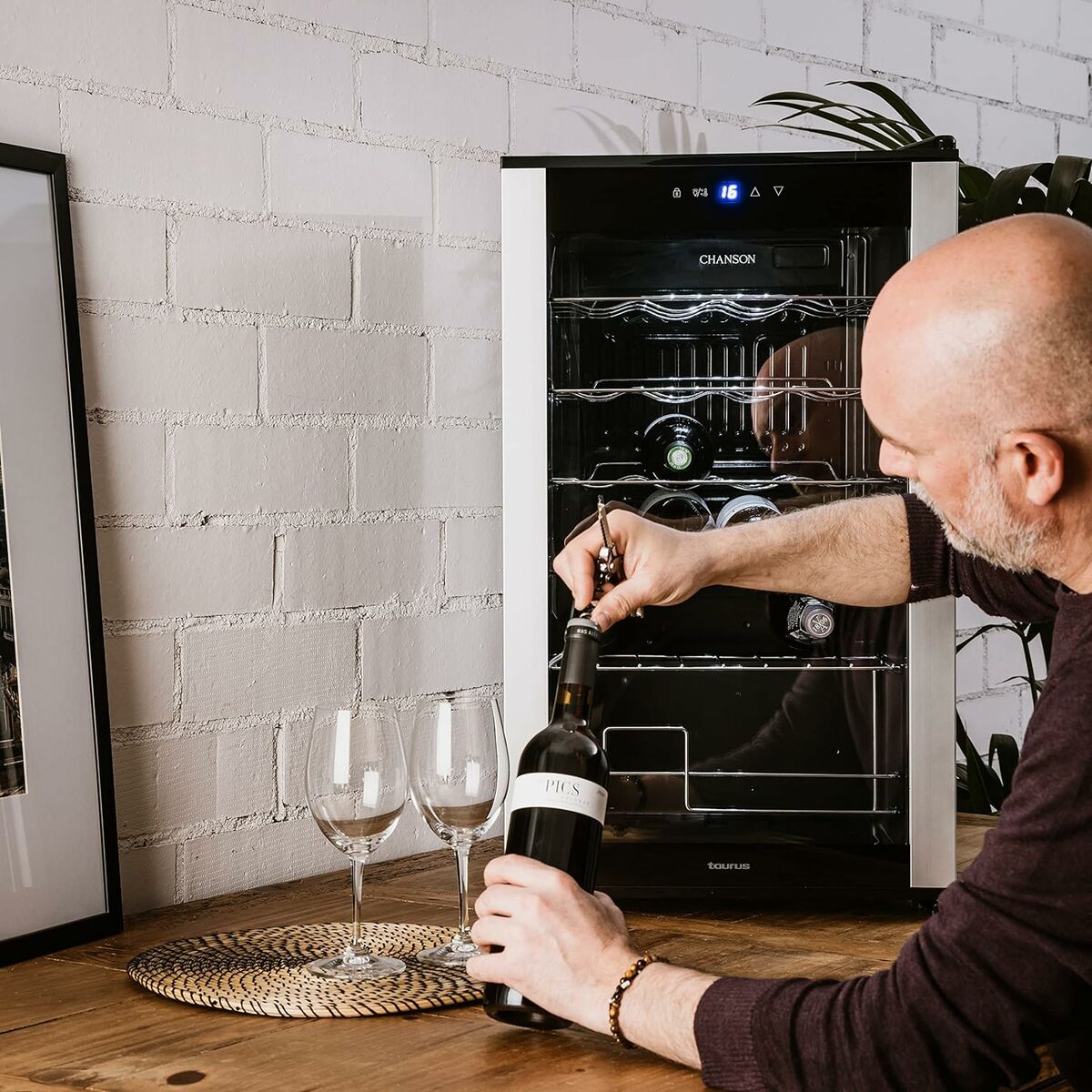 Vinoteca Taurus CHANSON 24 43 x 45 x 74 cm Gris