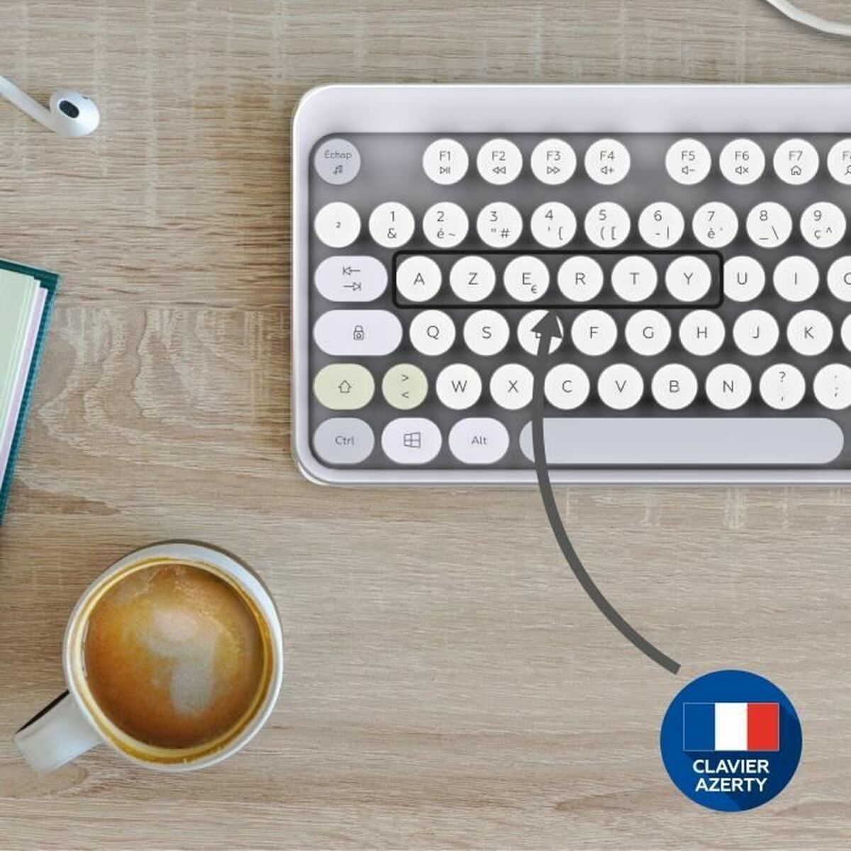 Teclado y Ratón Mobility Lab Modelo ergonómico Gris AZERTY