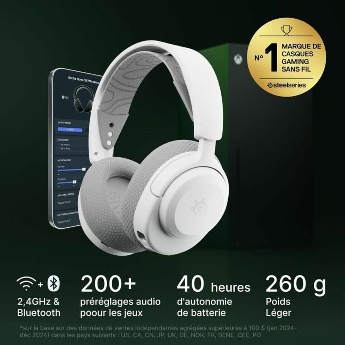 Auriculares SteelSeries Arctis Nova 3XW Blanco