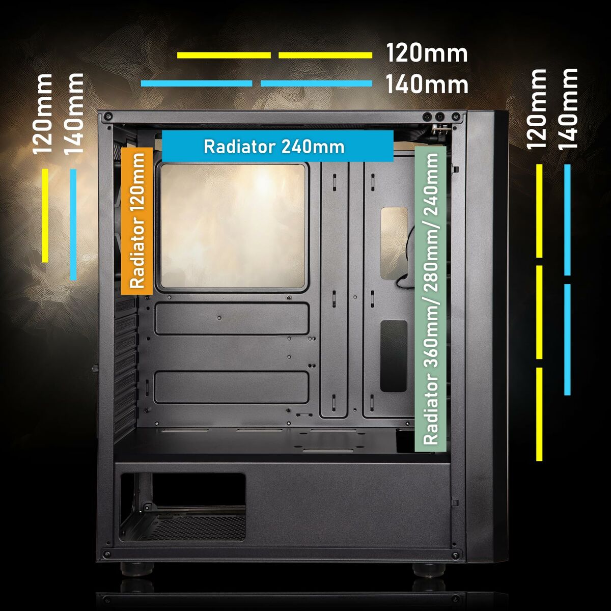 Caja Semitorre ATX BitFenix Apollo ARGB Negro