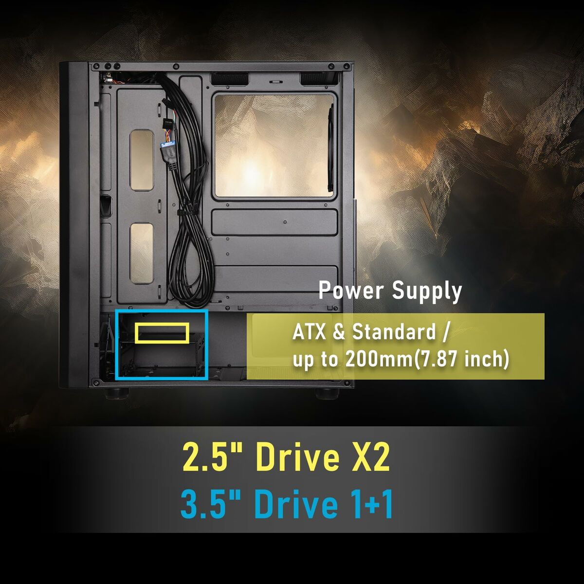 Caja Semitorre ATX BitFenix Apollo ARGB Negro