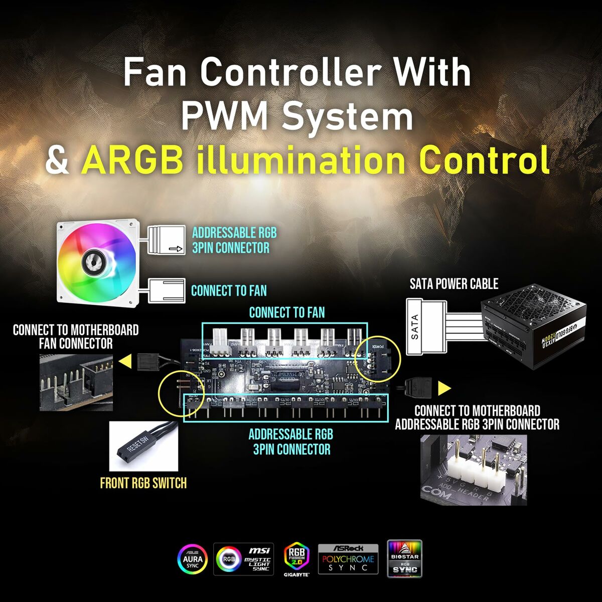 Caja Semitorre ATX BitFenix Apollo ARGB Negro