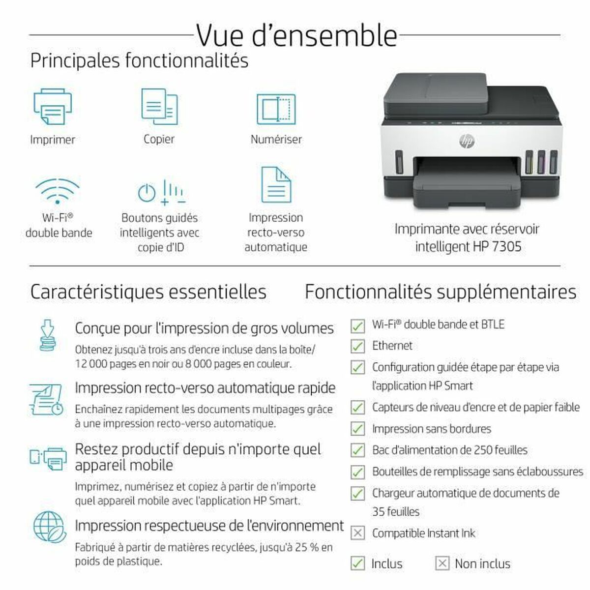 Impresora Multifunción HP Smart Tank 7305