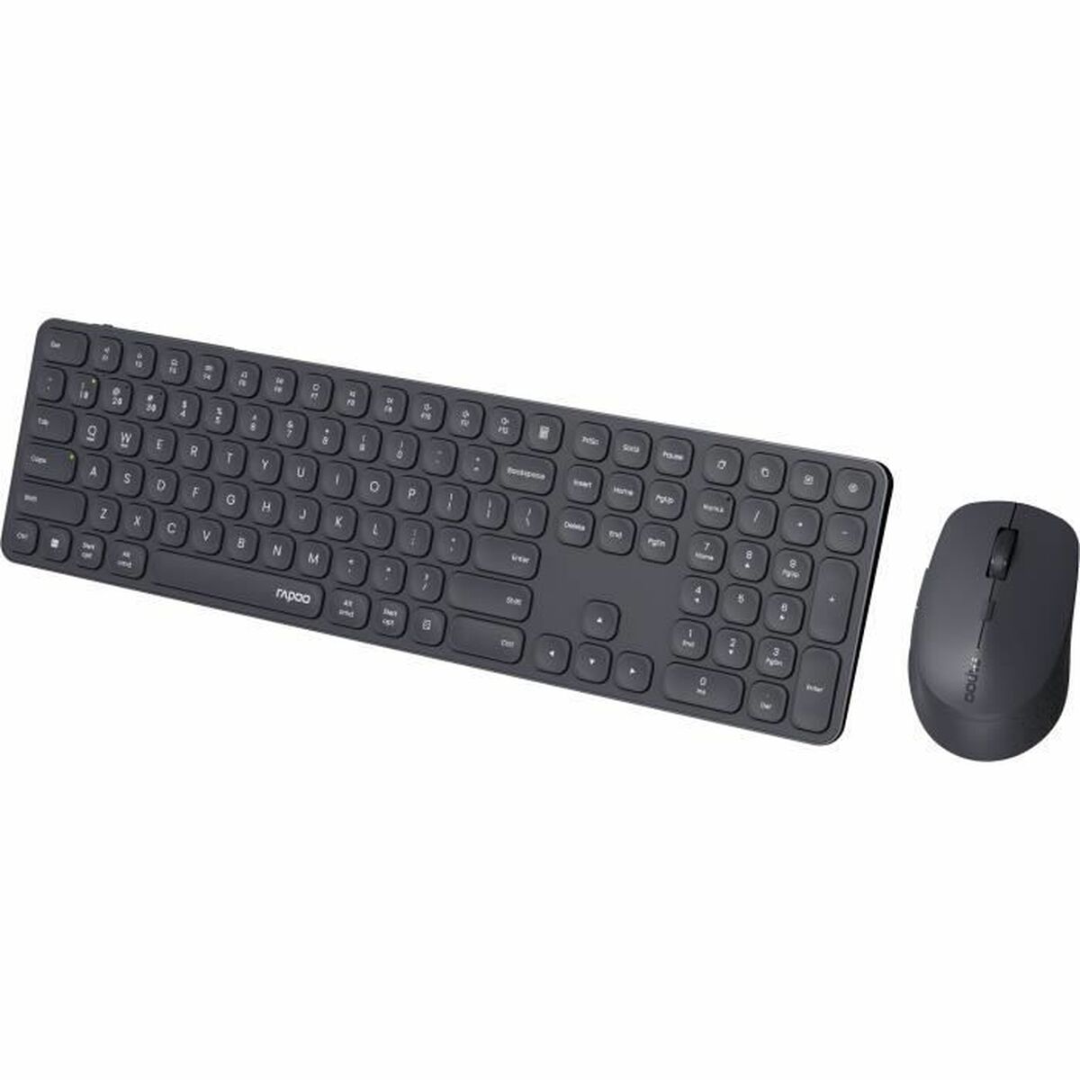 Teclado y Ratón Rapoo 9810M Gris AZERTY
