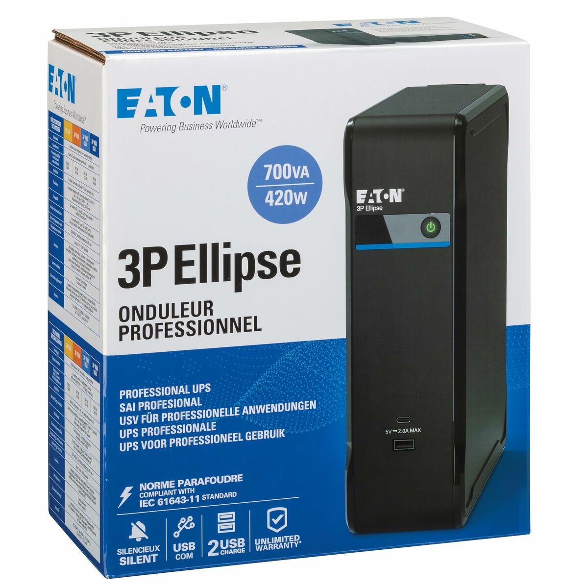 SAI Interactivo Eaton Ellipse 3P700UF 420 W