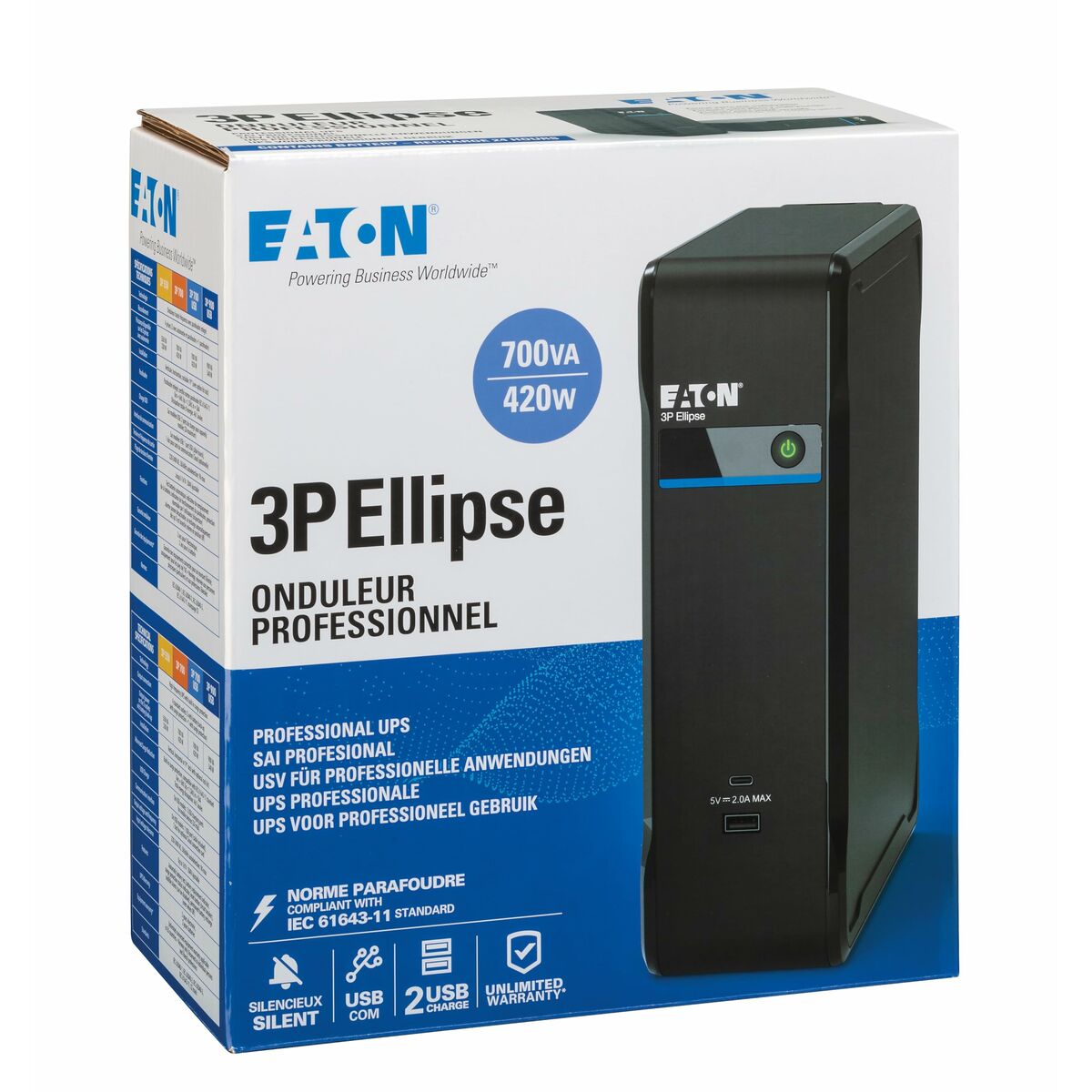 SAI Interactivo Eaton Ellipse 3P700UF 420 W