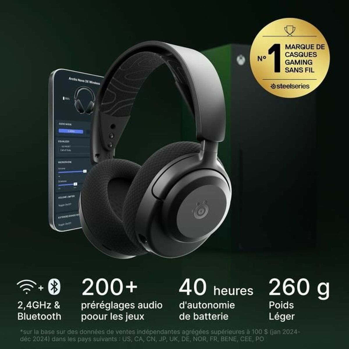 Auriculares SteelSeries Arctis Nova 3XW Negro