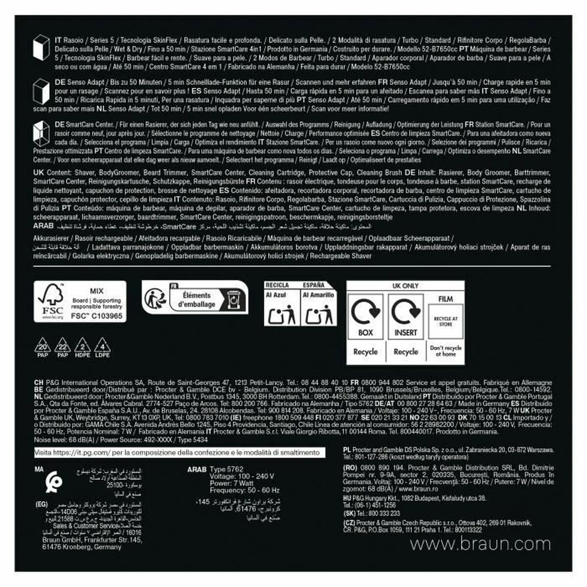Máquina de Afeitar Braun