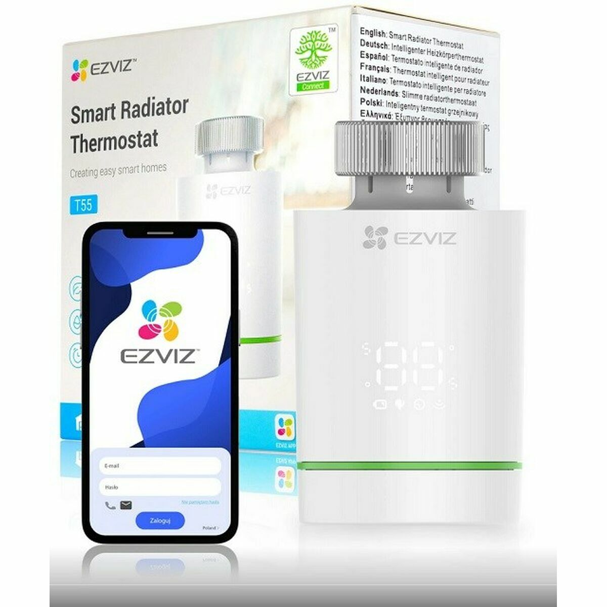 Termostato Ezviz T55 Negro