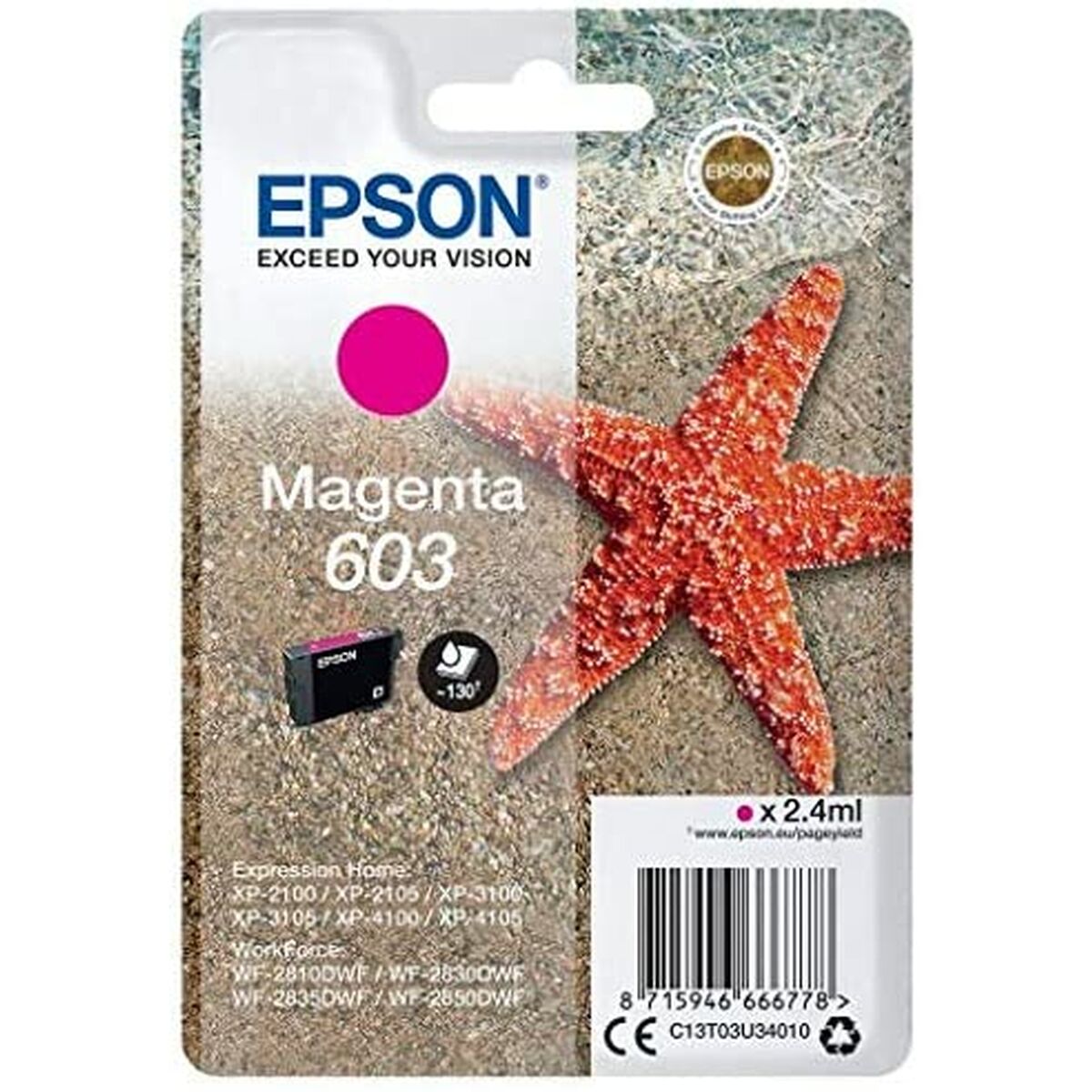 Cartucho de Tinta Original Epson C13T03U34020 Magenta
