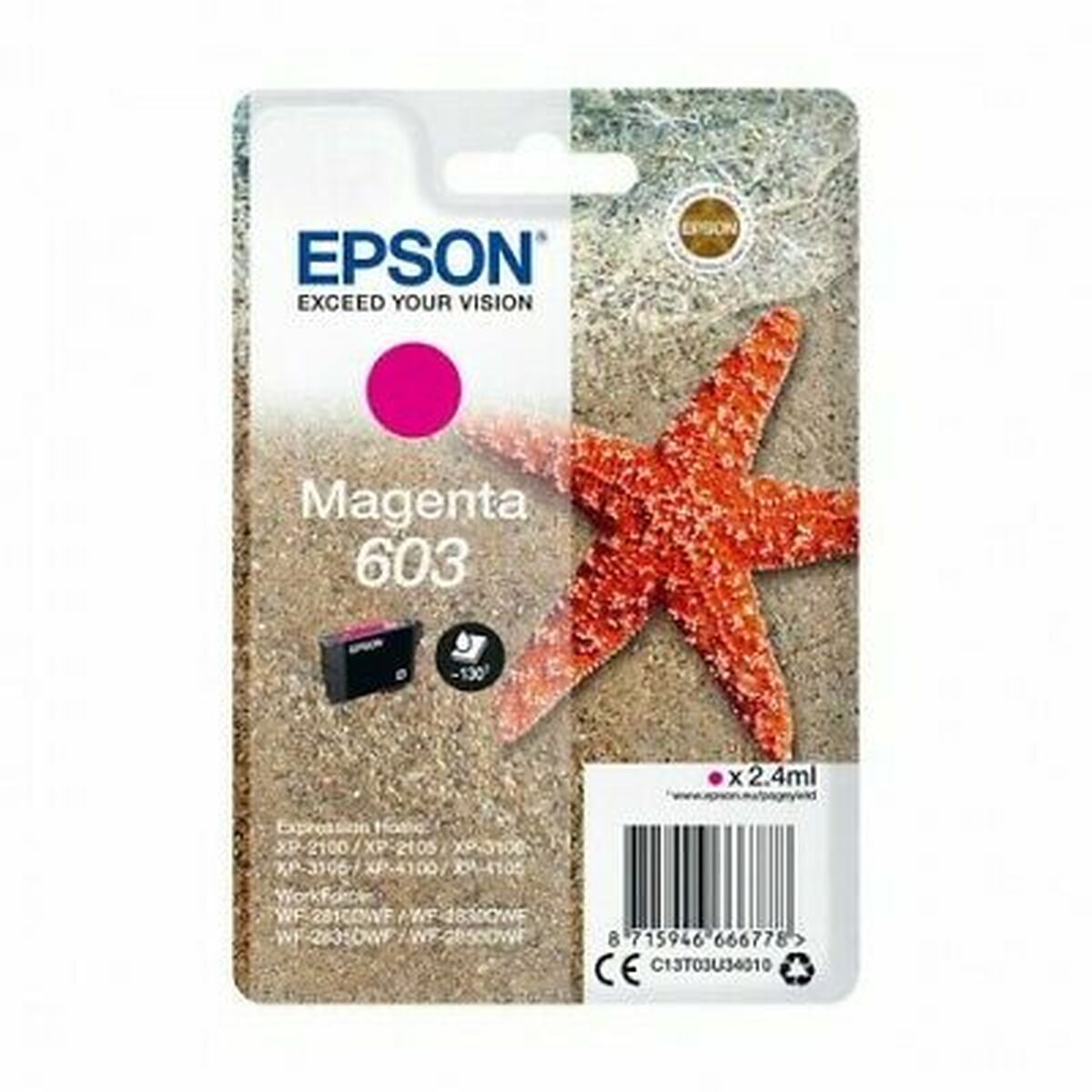 Cartucho de Tinta Original Epson C13T03U34020 Magenta