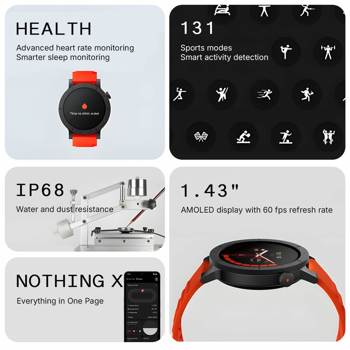 Smartwatch Nothing A10700020 Gris 1,43"