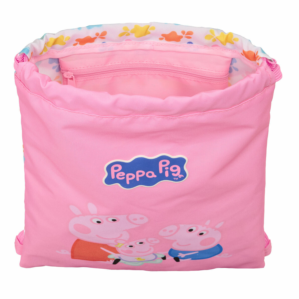 Bolsa Mochila con Cuerdas Peppa Pig Baby pig Multicolor 26 x 34 x 1 cm