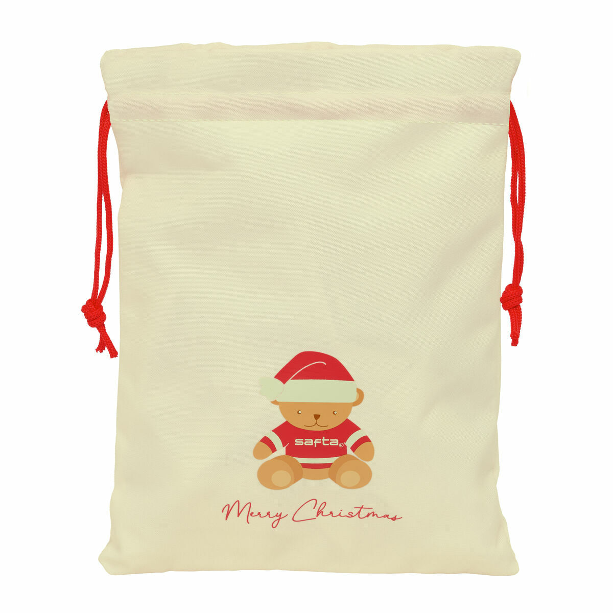 Bolsa Mochila con Cuerdas Safta Beige 26 x 34 x 1 cm