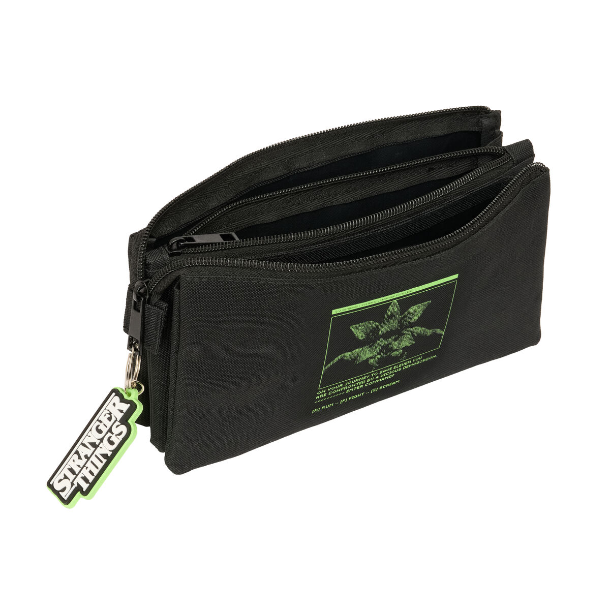 Portatodo Stranger Things Negro 22 x 12 x 3 cm