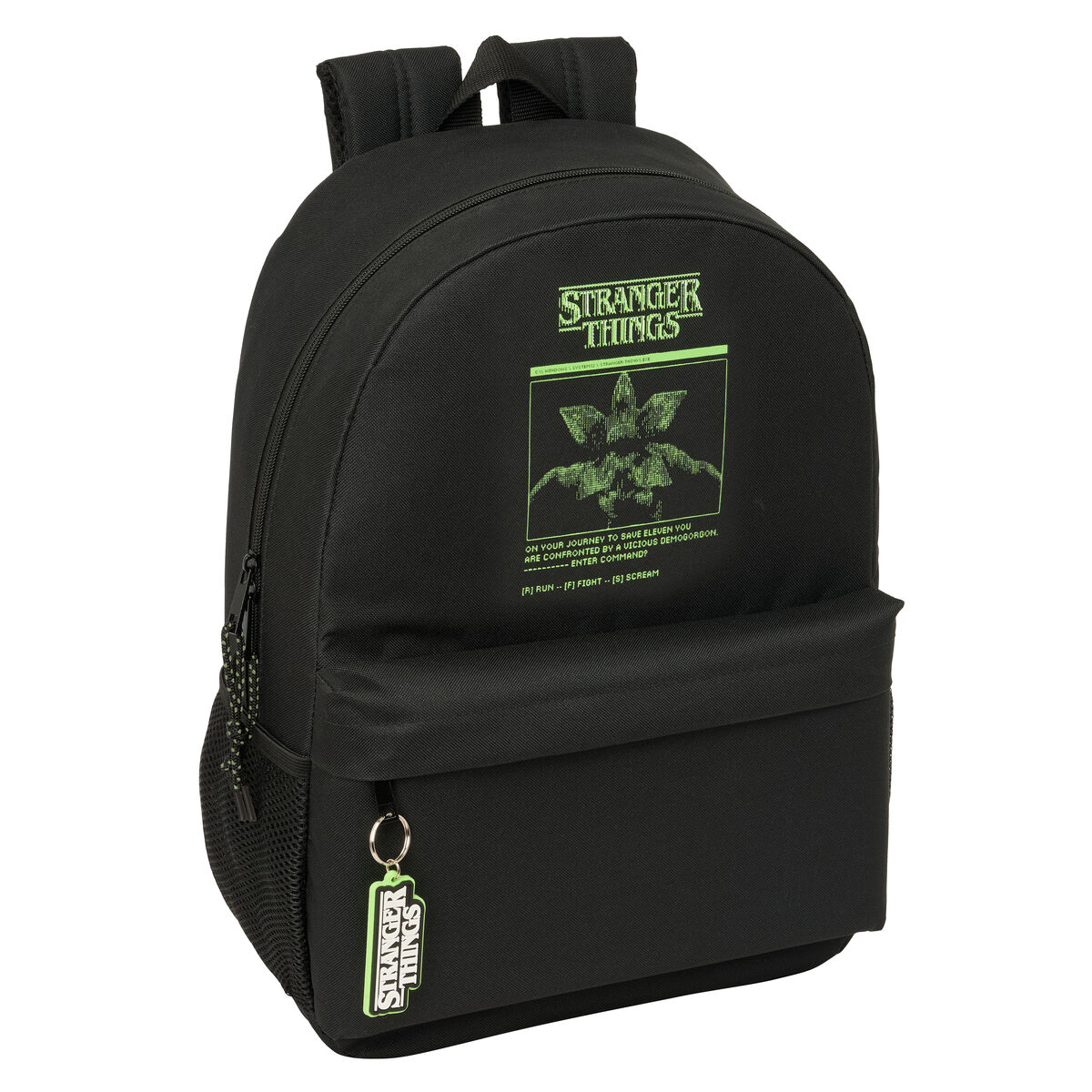 Mochila Escolar Stranger Things Negro 30 x 46 x 14 cm