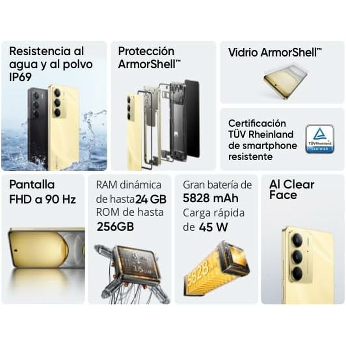 Smartphone Realme C75 8-128 GD Octa Core 8 GB RAM 128 GB Oro 6,72"