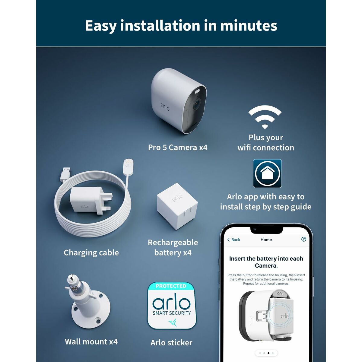 Videocámara de Vigilancia Arlo (4 Unidades)