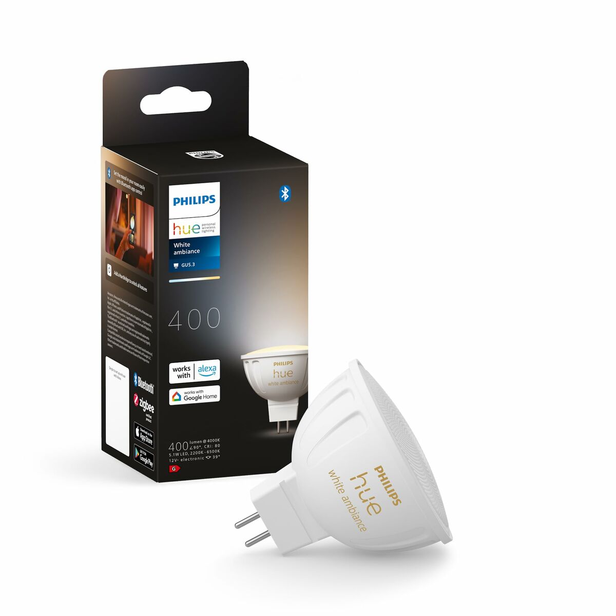 Bombilla LED Philips Blanco G 35 W GU5.3 400 lm (2200K) (6500 K)