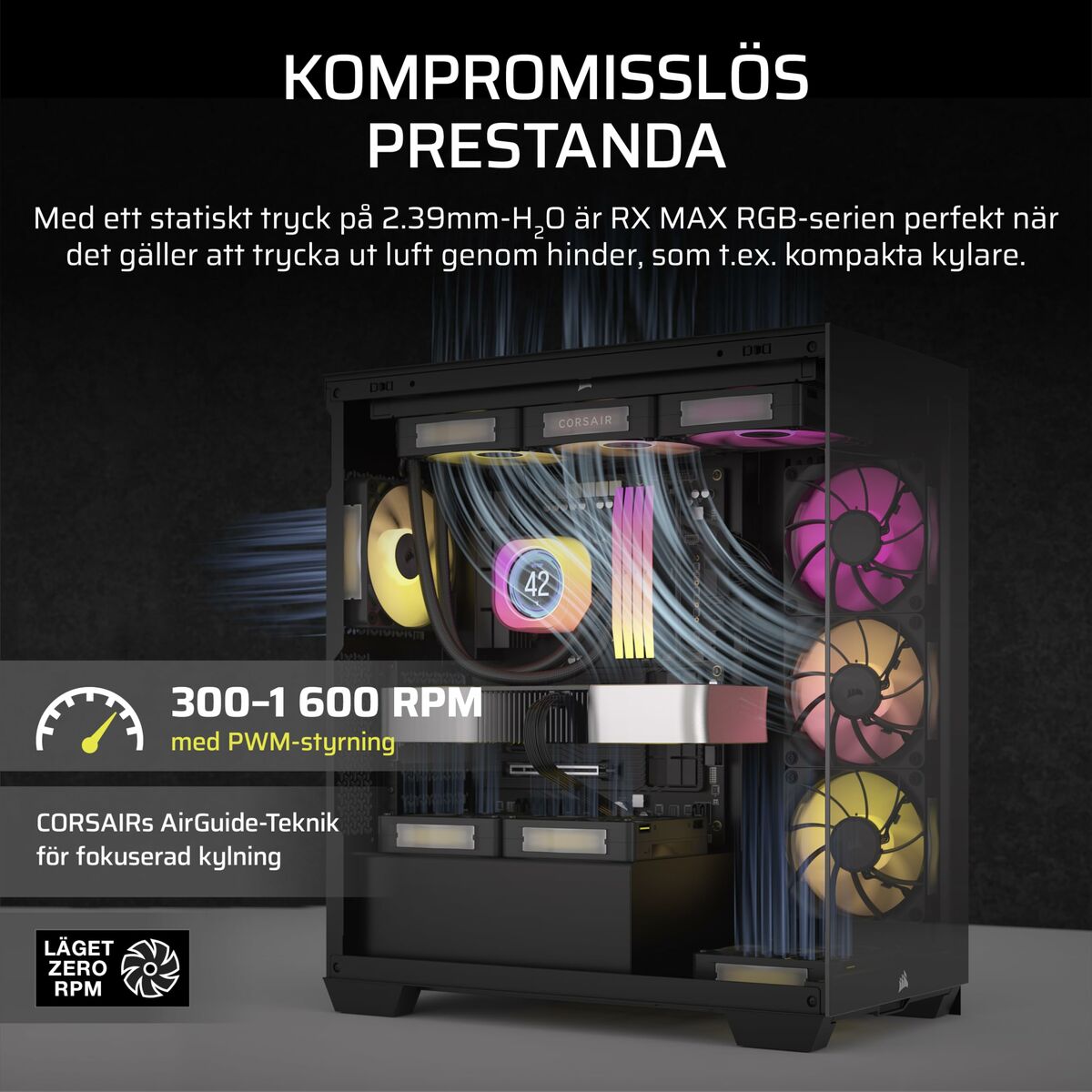 Ventilador de Pie Corsair Negro