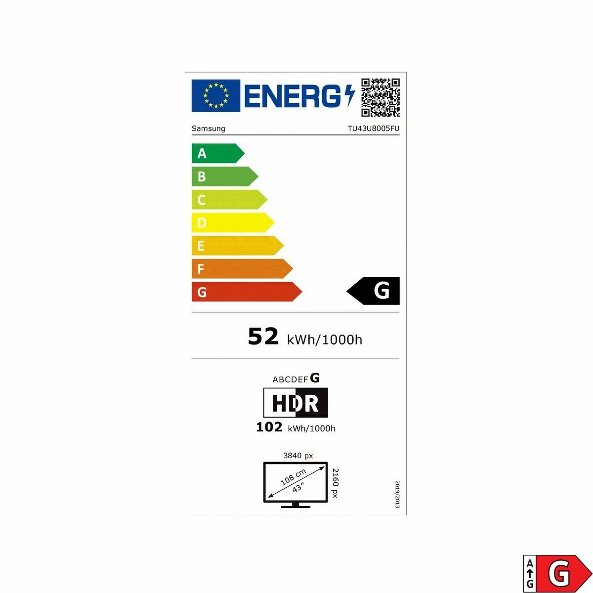 Smart TV Samsung TU43U8005FUXXC 43" 4K Ultra HD