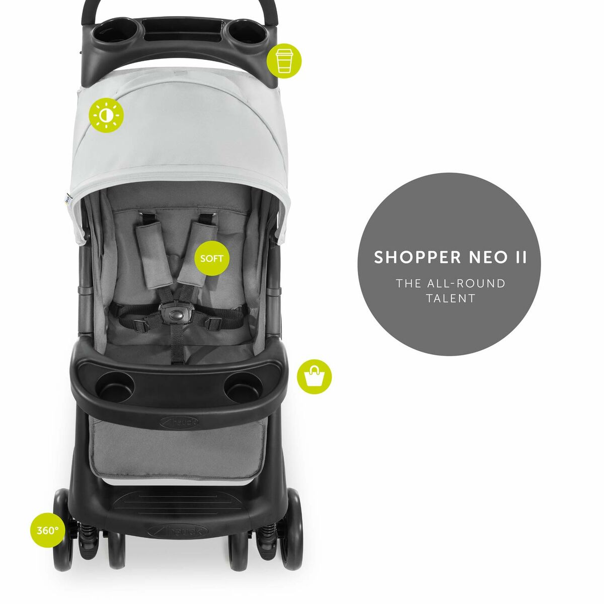 Carro de Paseo para Bebé Hauck Negro Gris