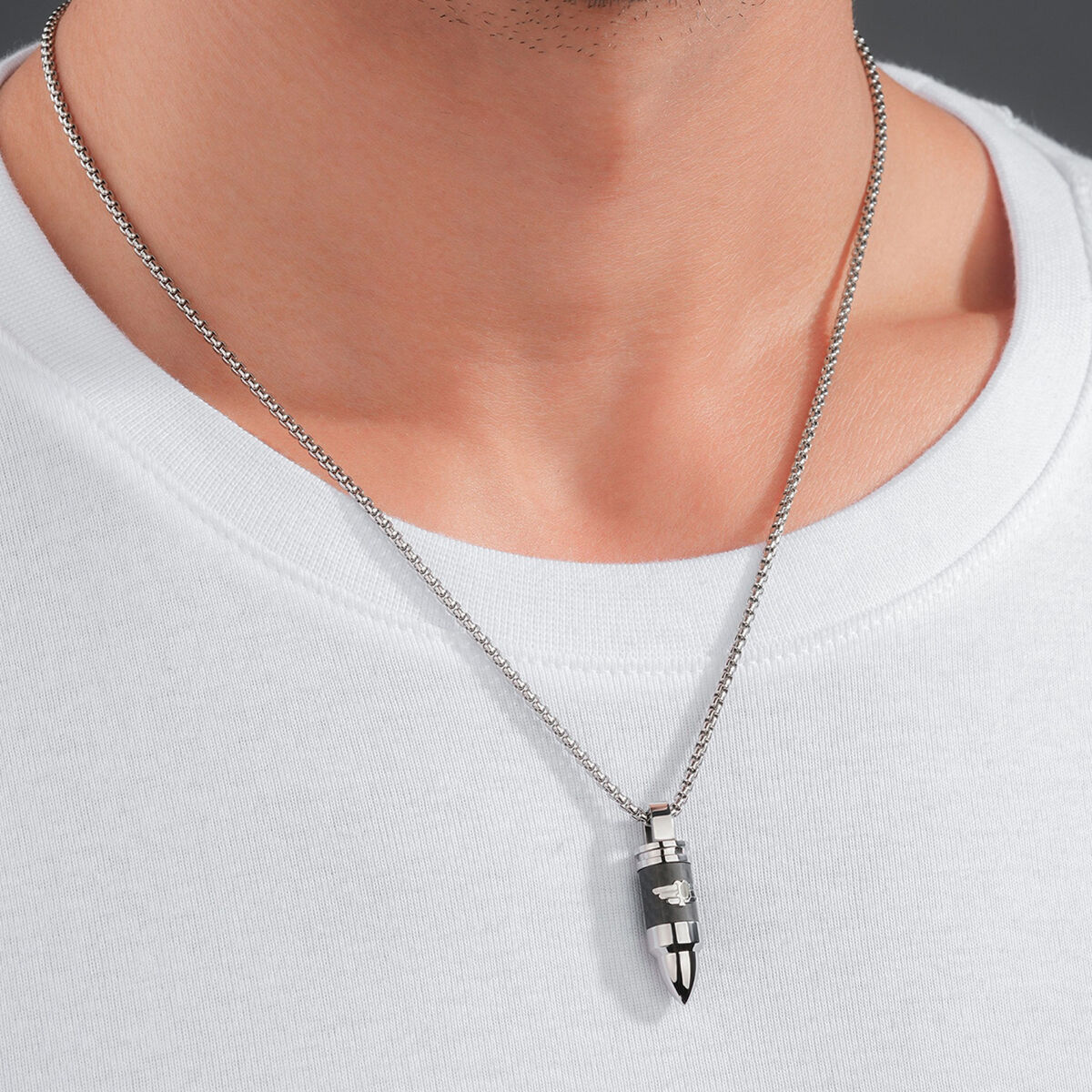 Collar Hombre Police PEAGN0034102 Plateado