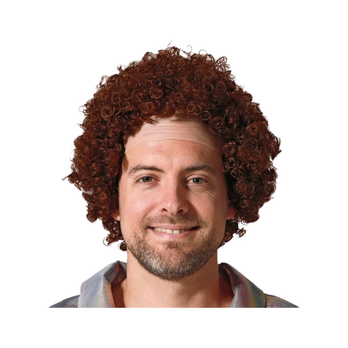 Peluca Castaño Rizado