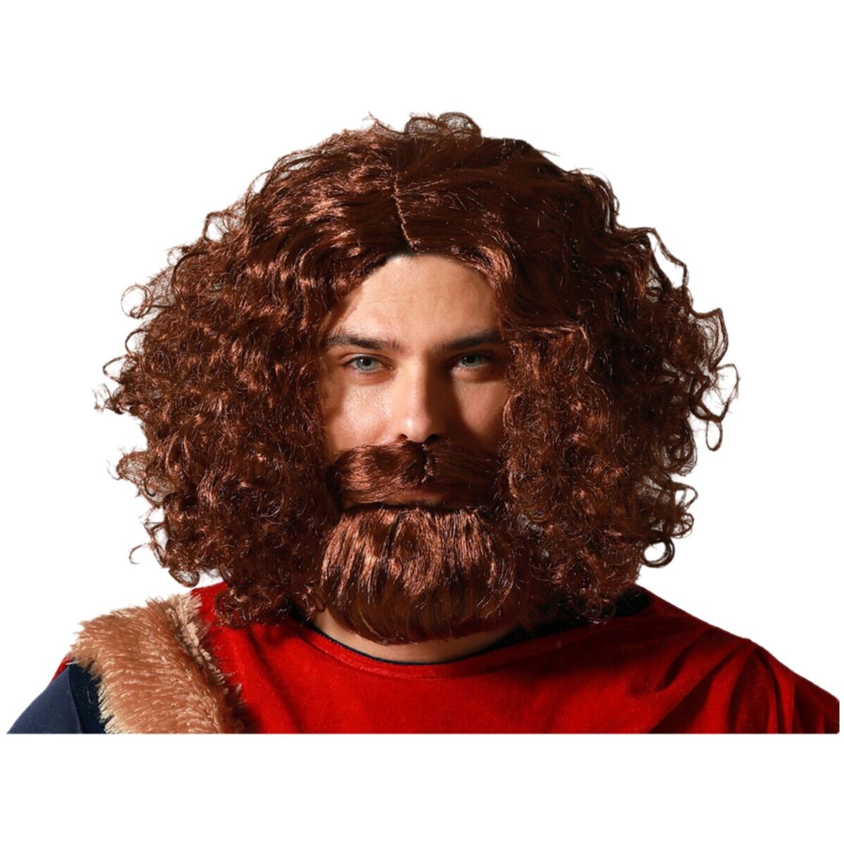 Peluca Castaño Rizado