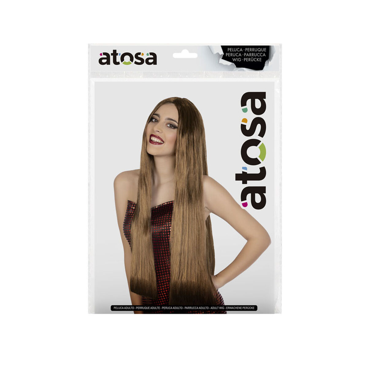 Peluca Castaño 60 cm