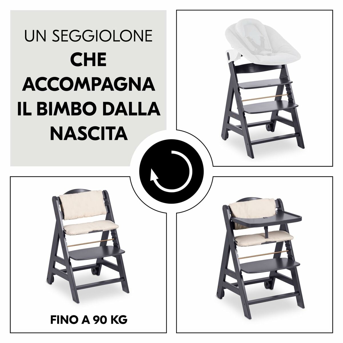 Trona Hauck Marrón Gris oscuro