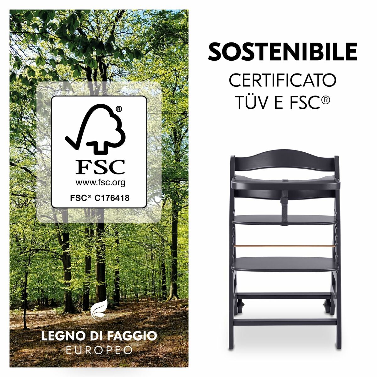 Trona Hauck Marrón Gris oscuro