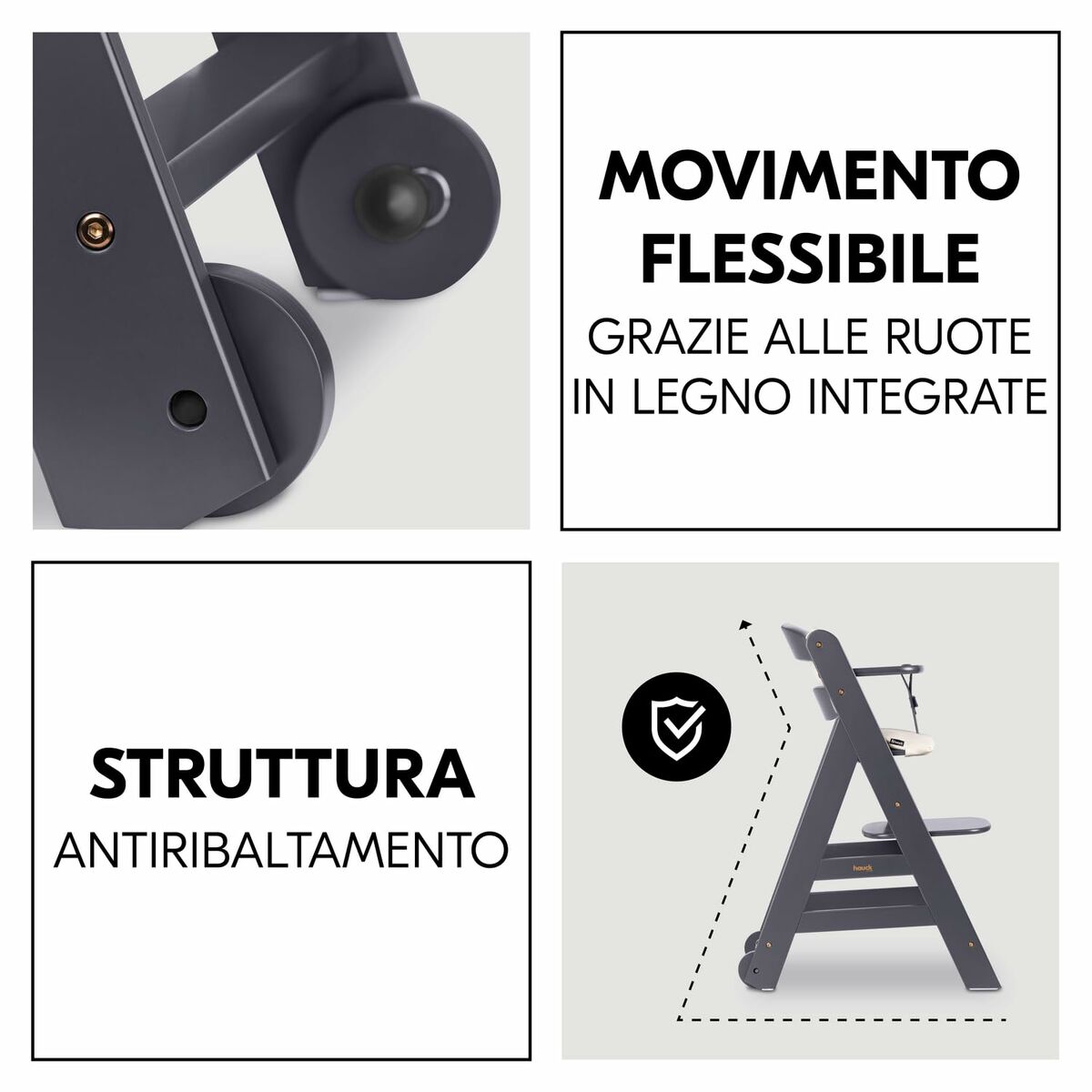 Trona Hauck Marrón Gris oscuro