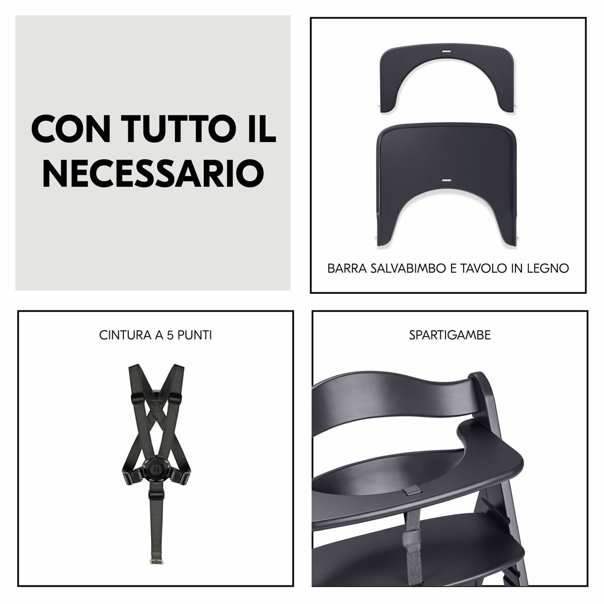 Trona Hauck Marrón Gris oscuro