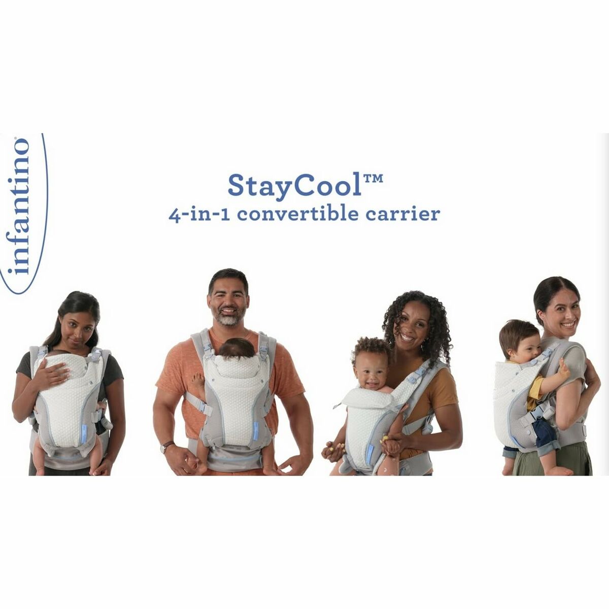 Mochila Portabebé Infantino Blanco + 0 Meses 14,5 kg