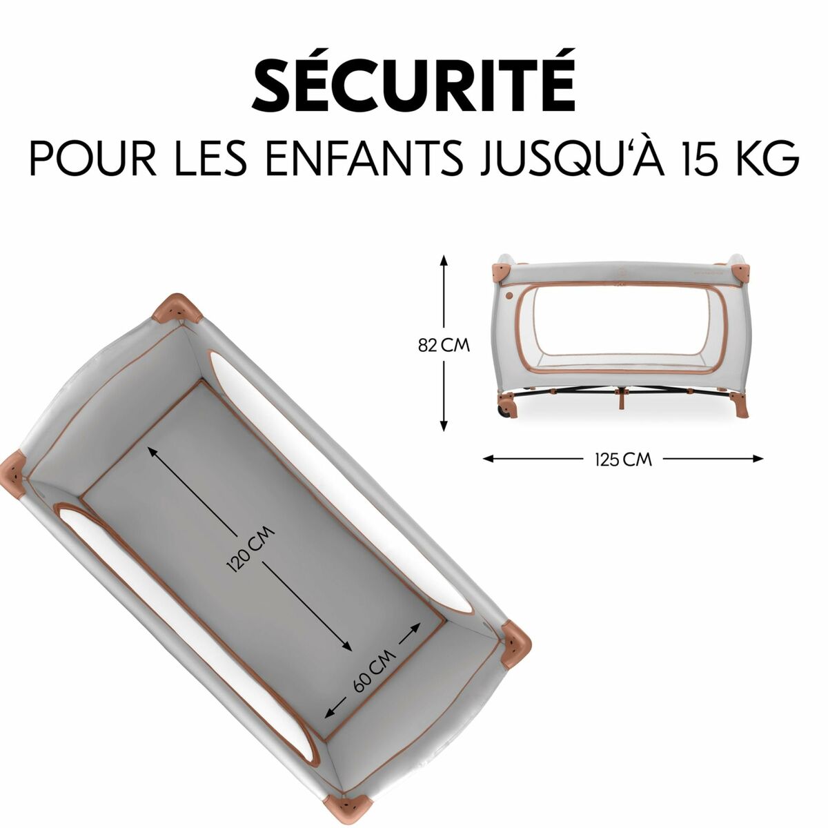 Cuna de Bebé Hauck Marrón