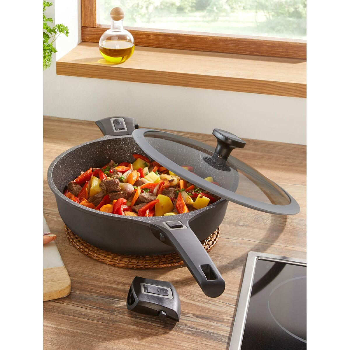 Sartén GSW Easy Click Negro Aluminio Ø 28 cm 28 cm