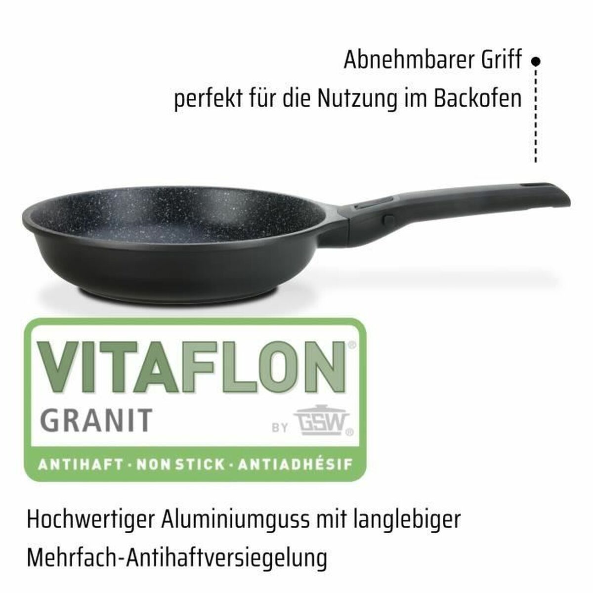 Sartén GSW Easy Click Negro Aluminio Ø 28 cm 28 cm