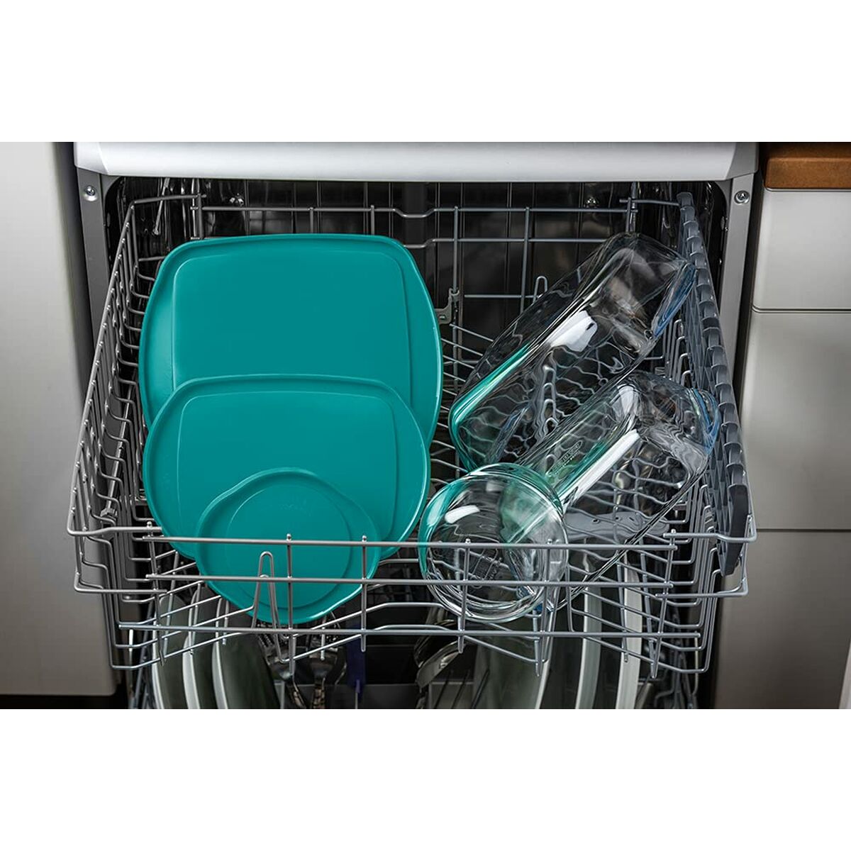 Bandeja para Horno Pyrex Cook & Store 2,5 L 1,1 L 0,4 l Verde Rectangular 3 Piezas