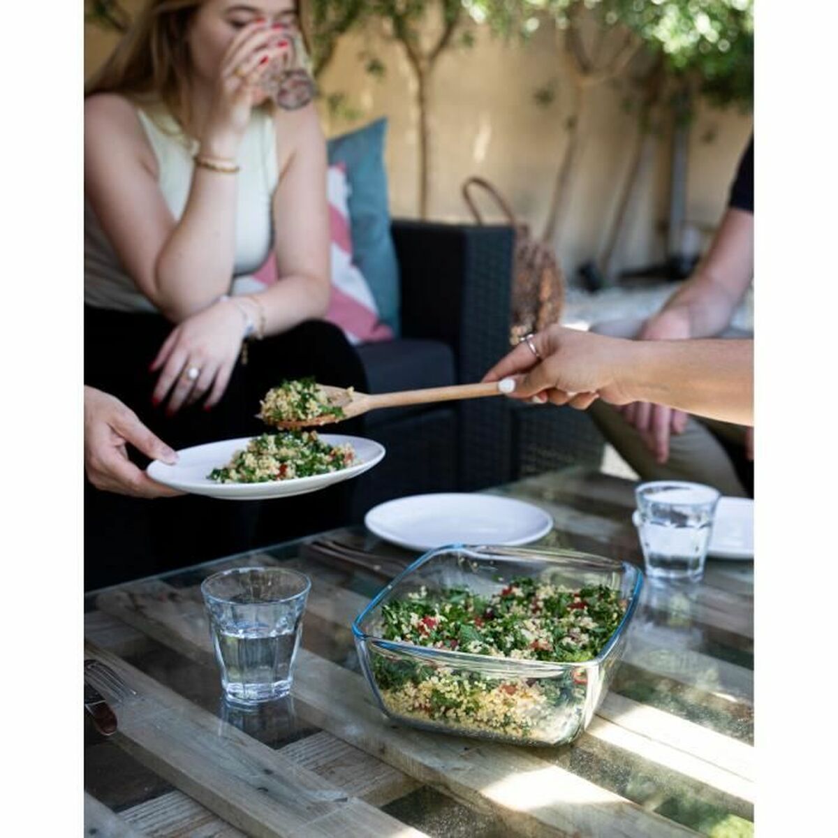 Bandeja para Horno Pyrex Cook & Store 2,5 L 1,1 L 0,4 l Verde Rectangular 3 Piezas