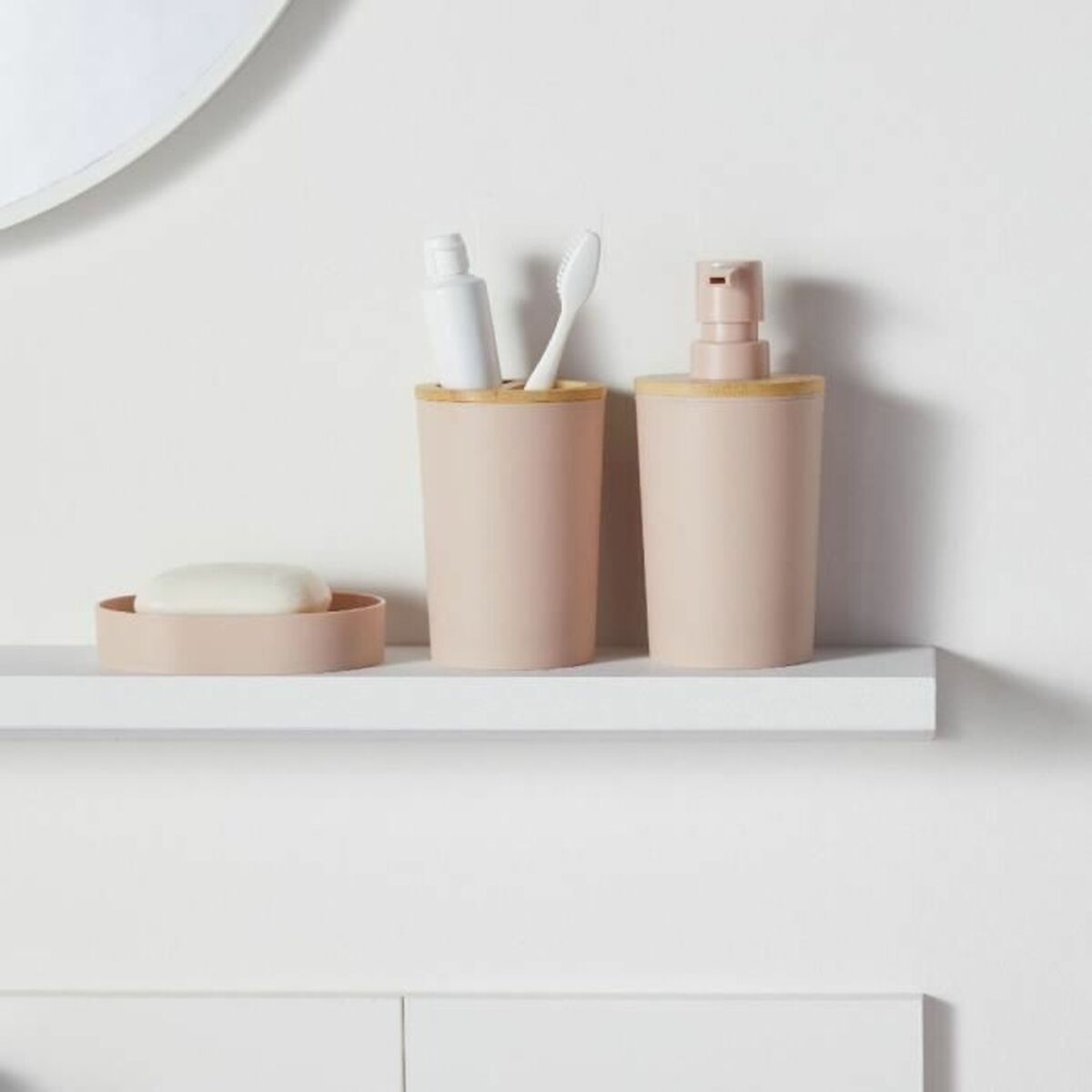 Set de Baño TODAY HOY Rosa Plástico Moderno (6 Unidades)