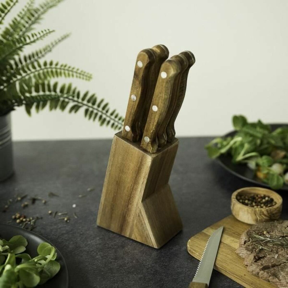 Cuchillo para Carne Livoo MEC133 Acero Inoxidable 6 Piezas