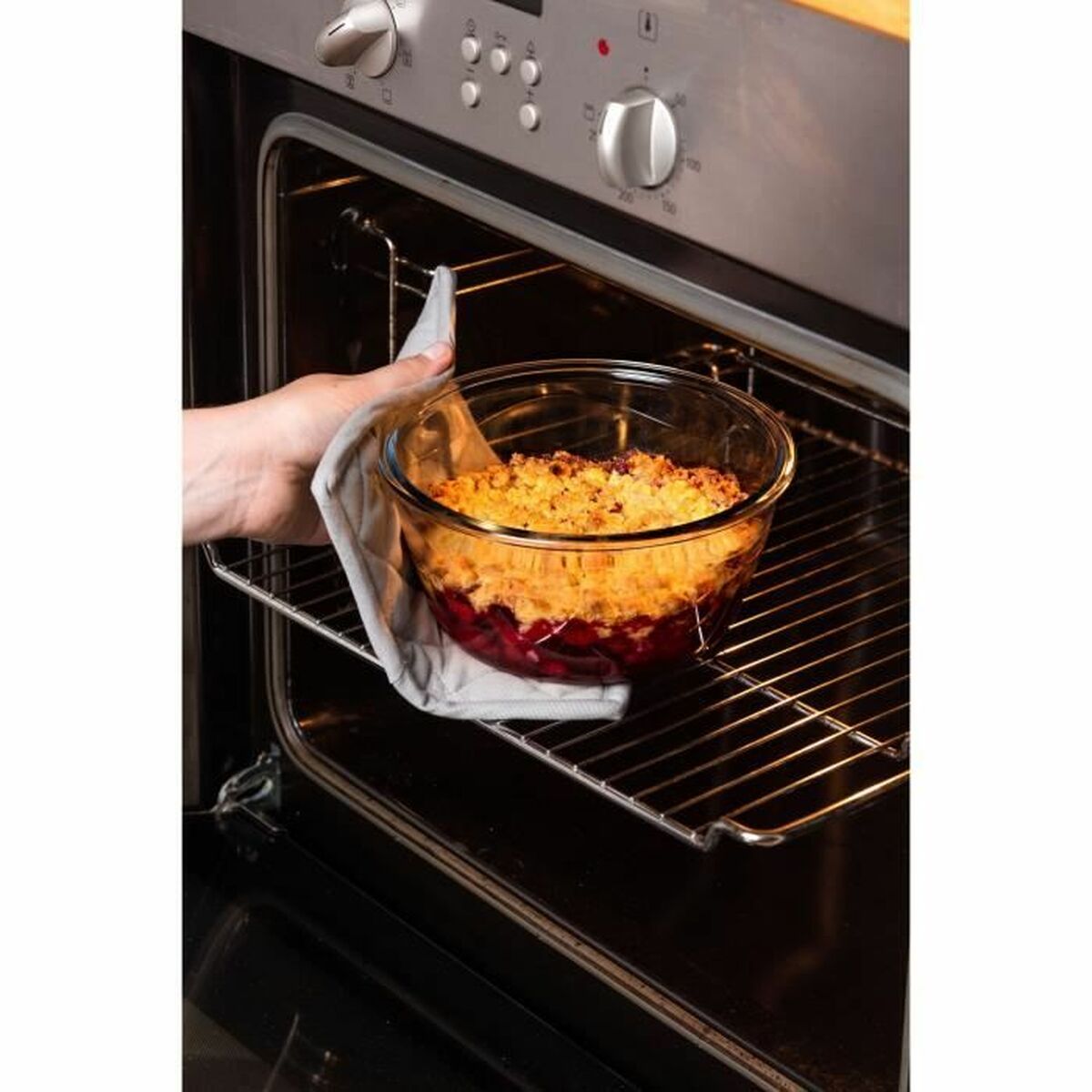 Set de Recipientes de Cocina Herméticos Apilables Pyrex Azul 0,7 L 3 Piezas