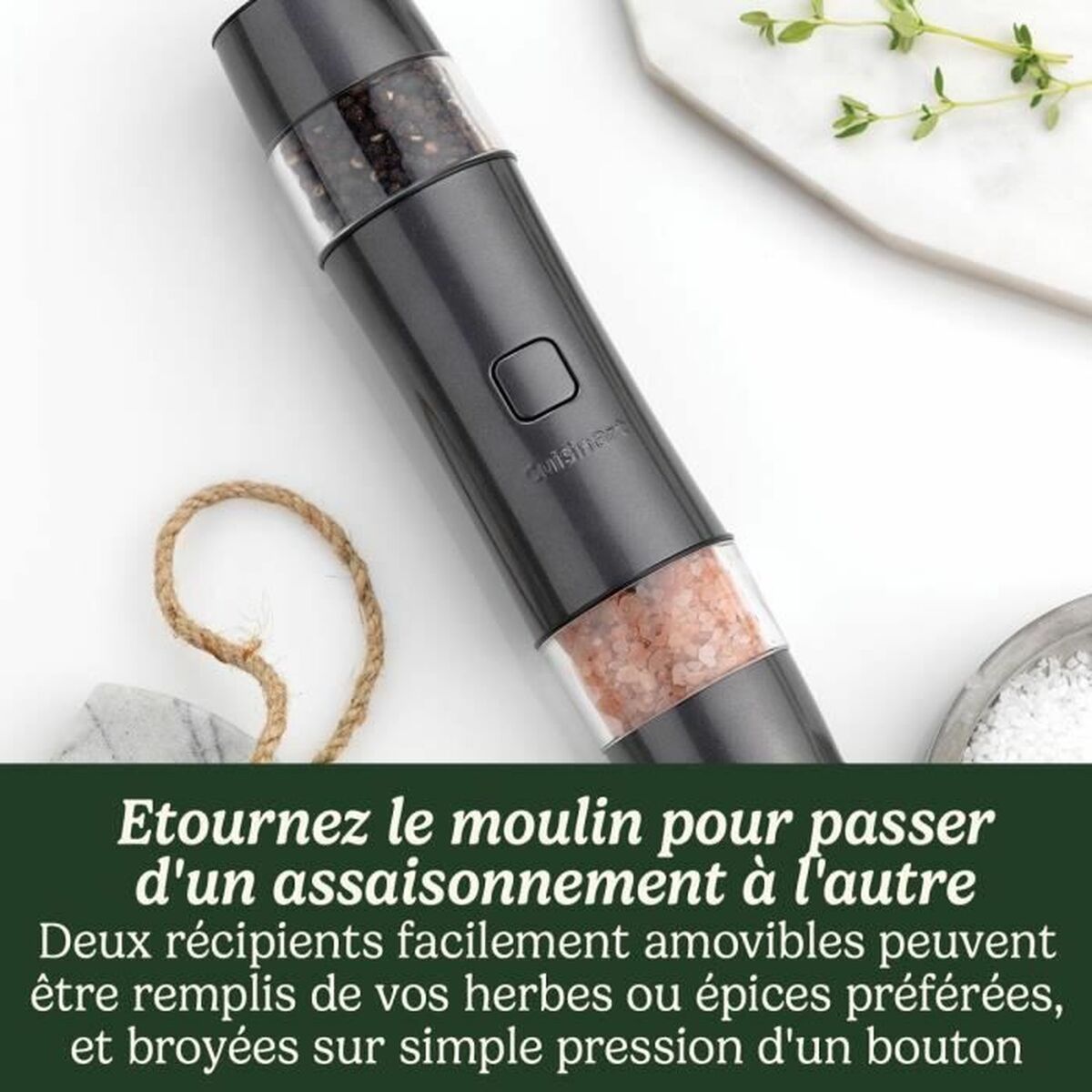 Molinillo de Pimienta Cuisinart SG6SE Gris Perla Cerámica Eléctrico