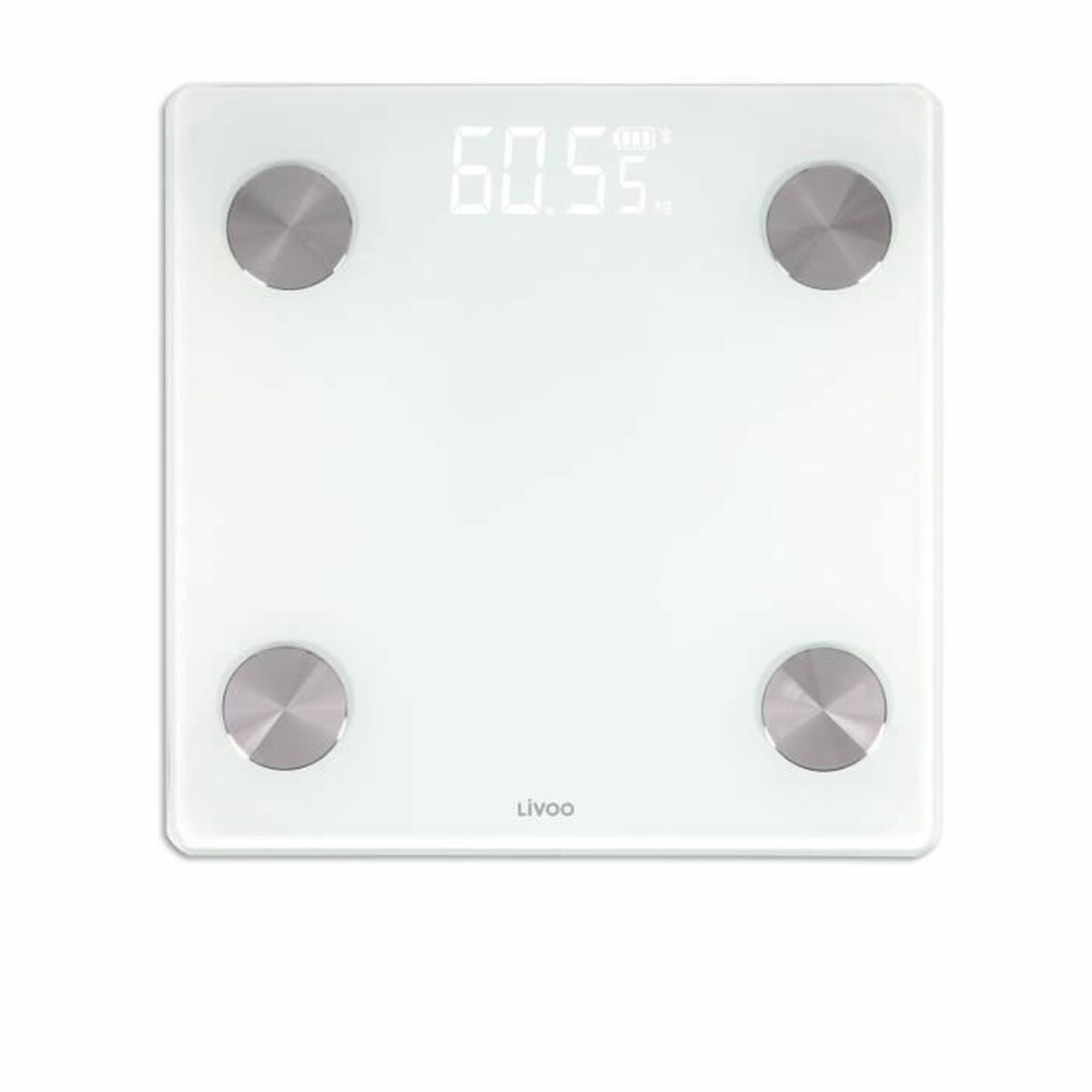 Báscula Digital de Baño Livoo DOM528W Blanco Vidrio templado 180 kg
