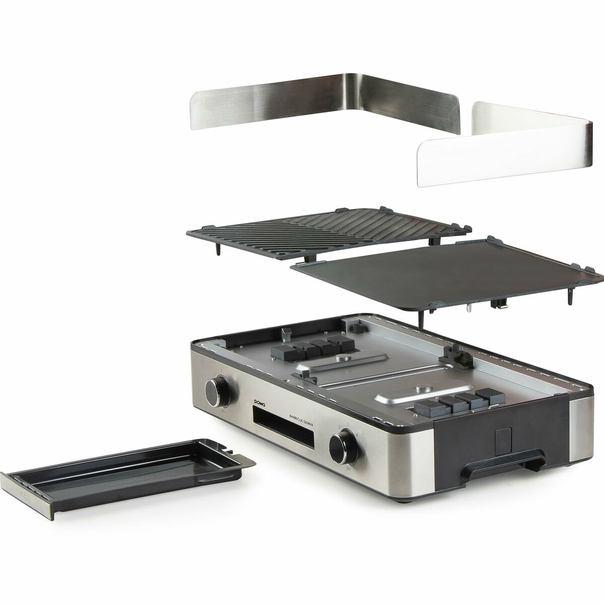 Plancha de Cocina DOMO Negro 2200 W