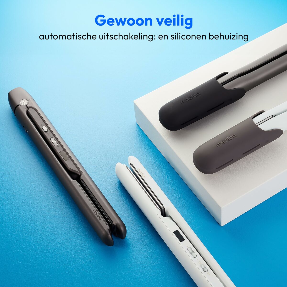 Plancha de Pelo Medion MD19925 Blanco Negro