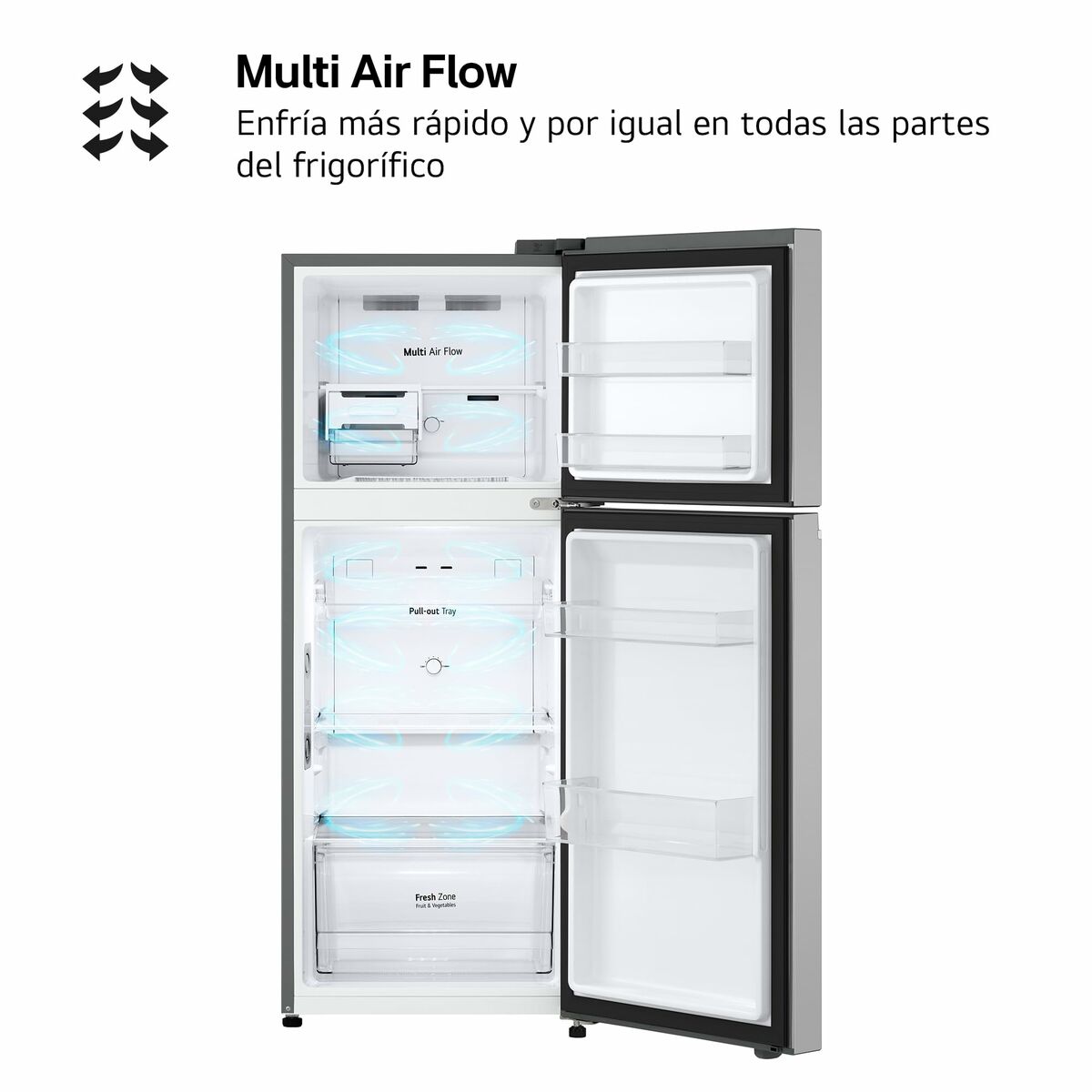 Frigorífico combinado LG GTBV22PYGKD 145 Acero