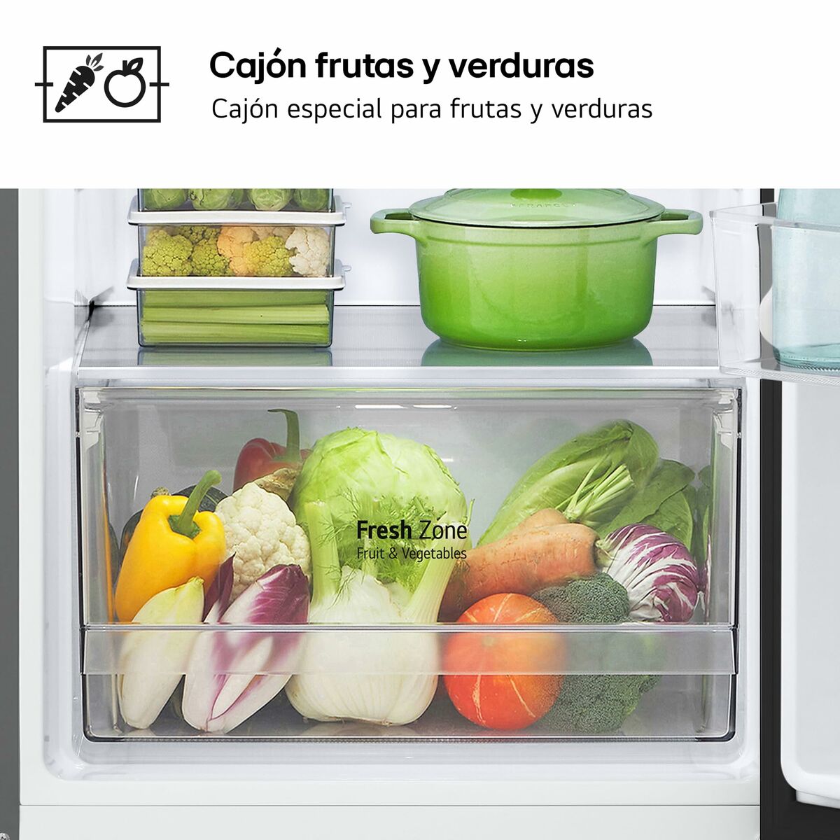 Frigorífico combinado LG GTBV22PYGKD 145 Acero